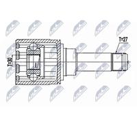 Giunto semiasse Assale posteriore Sx NPW-BM-146 NTY per BMW MINI