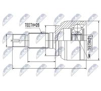 NTY NPZ-LR-018 Kit giunti semiasse