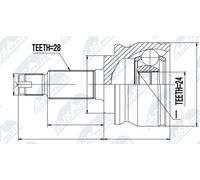 NTY Kit giunti, Semiasse compatibile con SUZUKI NPZ-SU-032