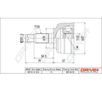Giunto semiasse DP2110.10.1076 Drve+ per HONDA ACCORD III CRX II PRELUDE III