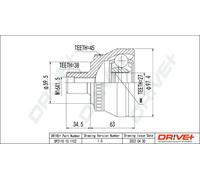 Giunto semiasse DP2110.10.1102 Drve+ per AUDI SEAT