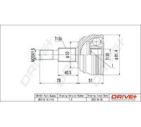 Giunto semiasse DP2110.10.1115 Drve+ per AUDI SKODA VW SEAT