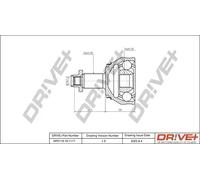 Giunto semiasse DP2110.10.1117 Drve+ per SEAT SKODA AUDI VW