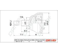 Giunto semiasse DP2110.10.1120 Drve+ per VW AUDI SEAT SKODA
