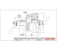 Giunto semiasse DP2110.10.1121 Drve+ per AUDI VW SKODA