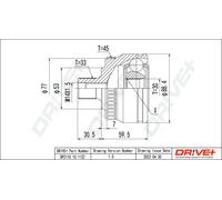 Giunto semiasse DP2110.10.1122 Drve+ per AUDI VW SKODA