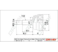 Giunto semiasse DP2110.10.1124 Drve+ per AUDI VW