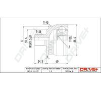 Giunto semiasse DP2110.10.1127 Drve+ per AUDI VW
