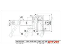 Giunto semiasse DP2110.10.1130 Drve+ per CHEVROLET SPARK