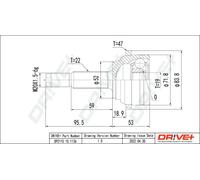 Giunto semiasse DP2110.10.1136 Drve+ per DAEWOO CHEVROLET