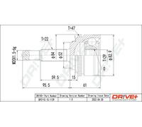Giunto semiasse DP2110.10.1139 Drve+ per DAEWOO CIELO CIELO Tre volumi LANOS