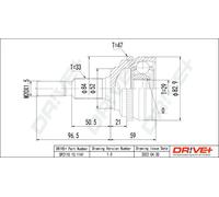 Giunto semiasse DP2110.10.1141 Drve+