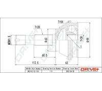 Giunto semiasse DP2110.10.1151 Drve+ per PEUGEOT FIAT CITROËN