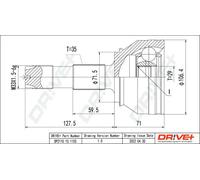 Giunto semiasse DP2110.10.1155 Drve+ per FIAT PEUGEOT CITROËN