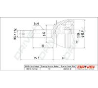 Giunto semiasse DP2110.10.1164 Drve+ per DAEWOO CIELO CIELO Tre volumi