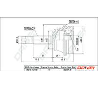 Giunto semiasse DP2110.10.1180 Drve+ per FIAT PALIO PALIO Weekend ALBEA