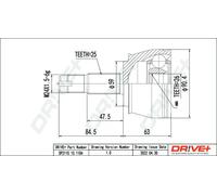 Giunto semiasse DP2110.10.1184 Drve+ per FIAT BRAVO II STILO STILO Multi Wagon