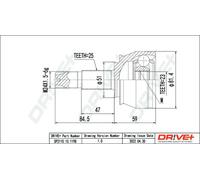 Giunto semiasse DP2110.10.1198 Drve+ per FIAT OPEL LANCIA ALFA ROMEO