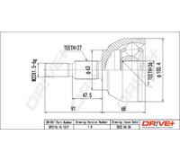 Giunto semiasse DP2110.10.1217 Drve+ per FORD KUGA I KUGA I VAN