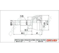 Giunto semiasse DP2110.10.1231 Drve+ per FORD MAZDA