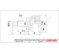 Giunto semiasse DP2110.10.1244 Drve+ per HONDA CIVIC V Hatchback CIVIC V Coupé