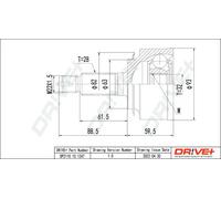 Giunto semiasse DP2110.10.1247 Drve+