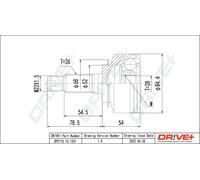 Giunto semiasse DP2110.10.1251 Drve+ per HONDA JAZZ II JAZZ III