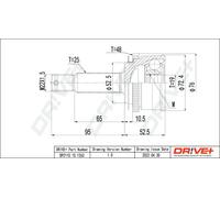 Giunto semiasse DP2110.10.1263 Drve+ per HYUNDAI GETZ