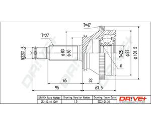 Giunto semiasse DP2110.10.1269 Drve+ per HYUNDAI KIA