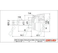 Giunto semiasse DP2110.10.1270 Drve+ per HYUNDAI ELANTRA III MATRIX COUPE II