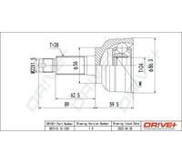 Giunto semiasse DP2110.10.1281 Drve+ per KIA CLARUS CLARUS Familiare SHUMA II