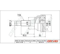 Giunto semiasse DP2110.10.1305 Drve+ per MAZDA 323 S VI Tre volumi