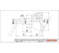 Dr Ve + Giunto Kit Giunti Albero Motore Lato Ruota Adatto A per Di