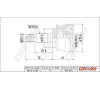 Giunto semiasse DP2110.10.1322 Drve+ per MINI MINI MINI Cabriolet
