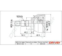 Giunto semiasse DP2110.10.1323 Drve+ per MINI MINI MINI Cabriolet