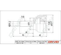 Giunto semiasse DP2110.10.1334 Drve+ per MITSUBISHI VOLVO