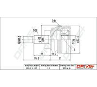 Giunto semiasse DP2110.10.1372 Drve+ per RENAULT OPEL NISSAN