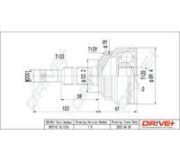 Giunto semiasse DP2110.10.1376 Drve+ per OPEL CALIBRA A VECTRA B Hatchback