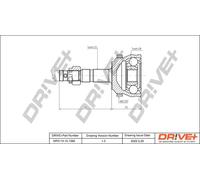 Drve+ DP2110.10.1382 Kit giunti, Semiasse per OPEL,VAUXHALL