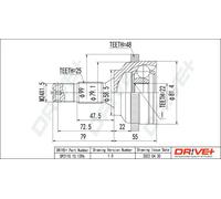 Giunto semiasse DP2110.10.1396 Drve+ per CITROËN PEUGEOT