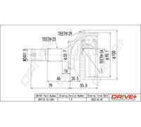 Giunto semiasse DP2110.10.1399 Drve+ per PEUGEOT 406 406 Break 406 Coupé