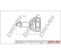 Giunto semiasse DP2110.10.1410 Drve+ per RENAULT LAGUNA III LAGUNA Coupé