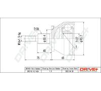 Giunto semiasse DP2110.10.1424 Drve+ per SEAT SKODA VW