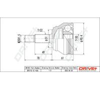 Giunto semiasse DP2110.10.1426 Drve+ per VW SEAT