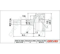 Giunto semiasse DP2110.10.1493 Drve+ per TOYOTA COROLLA Tre volumi