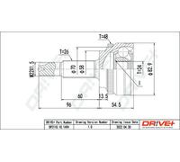 Giunto semiasse DP2110.10.1494 Drve+ per TOYOTA COROLLA Tre volumi