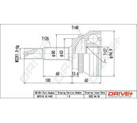 Giunto semiasse DP2110.10.1495 Drve+ per TOYOTA LEXUS