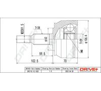 Giunto semiasse DP2110.10.1502 Drve+ per VW TRANSPORTER T5 Autobus MULTIVAN T5