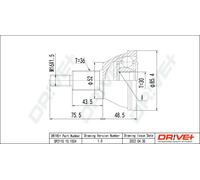 Giunto semiasse DP2110.10.1504 Drve+ per VW POLO IV Tre volumi FOX Hatchback