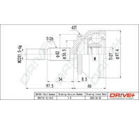 Giunto semiasse DP2110.10.1512 Drve+ per VOLVO V40 Familiare S40 I